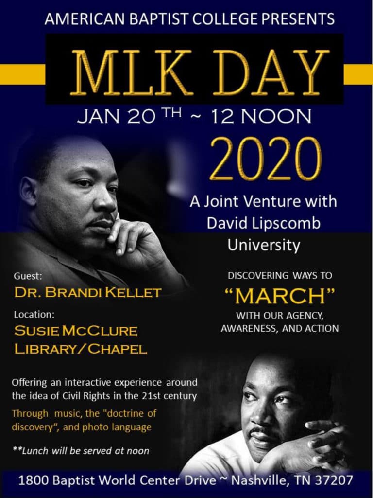ABC Hosts MLK Day With Lipscomb University American Baptist College