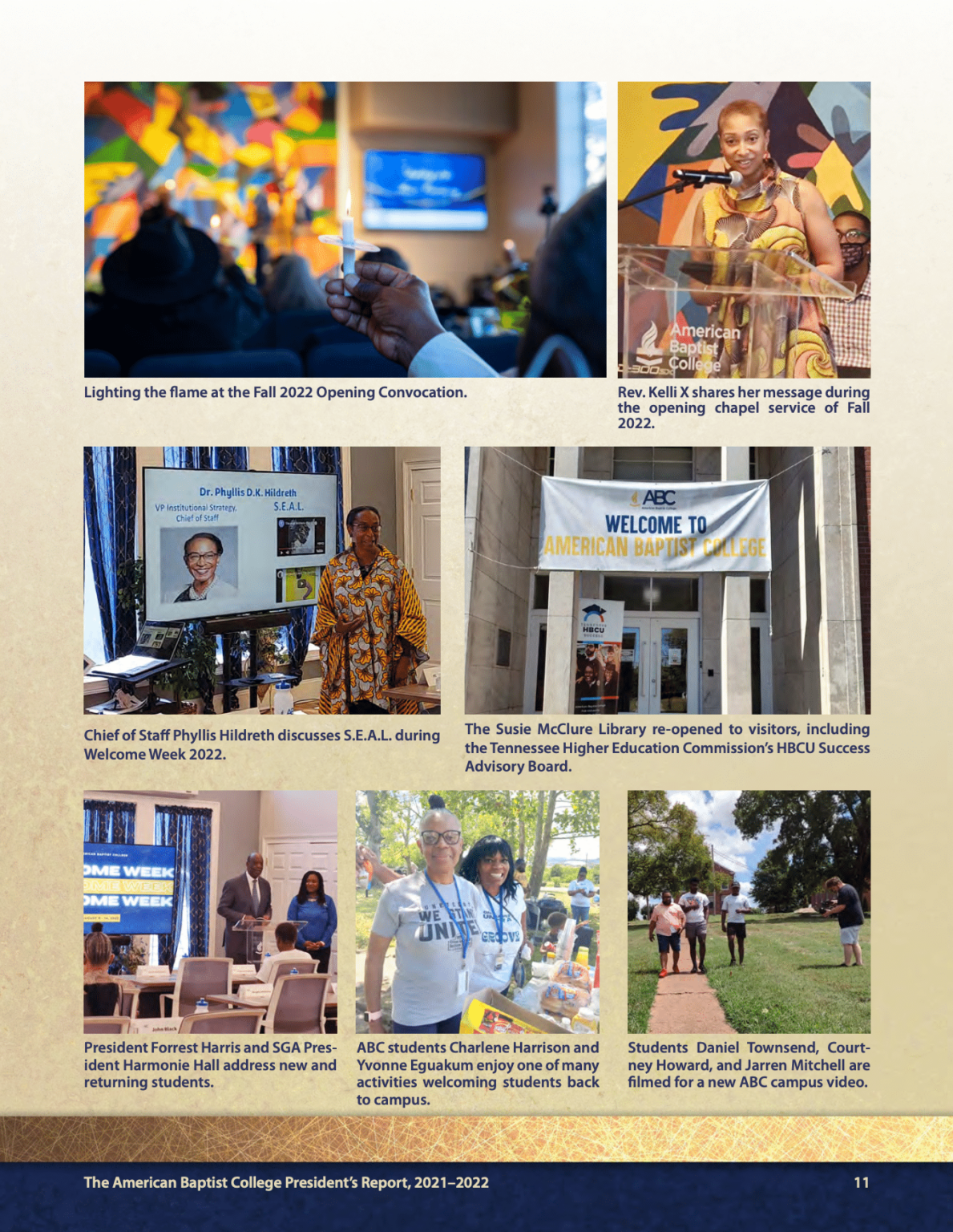 President’s Report American Baptist College